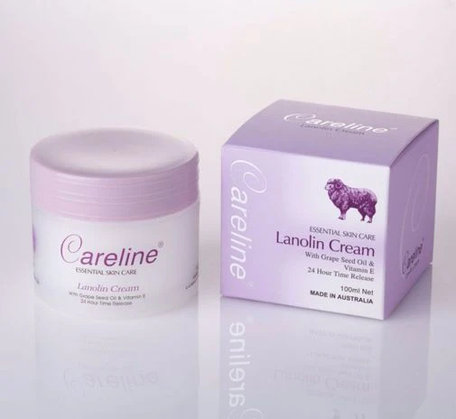 Careline Lanolin Cream with Grape Seed Oil & Vitamin E - 100mL