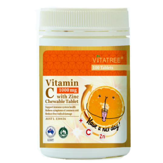 Vitatree-Vitamin C 1000mg Plus Zinc 100 Tablets