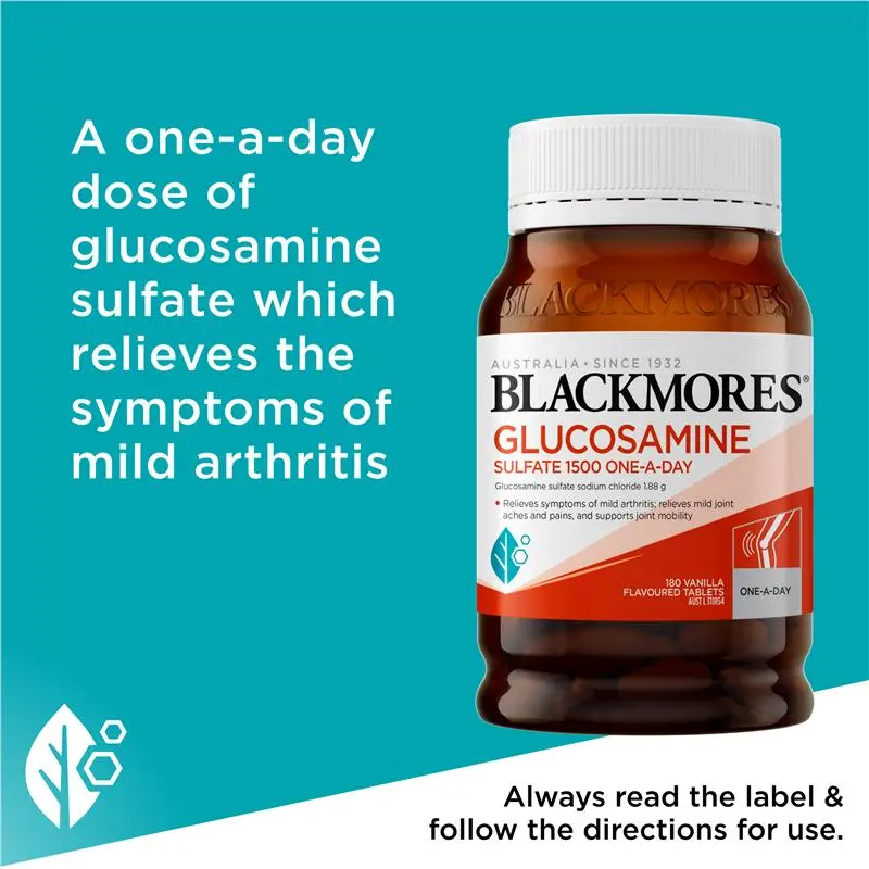 Blackmores Glucosamine Sulfate 1500mg One-A-Day 180 Tablets - Image 2