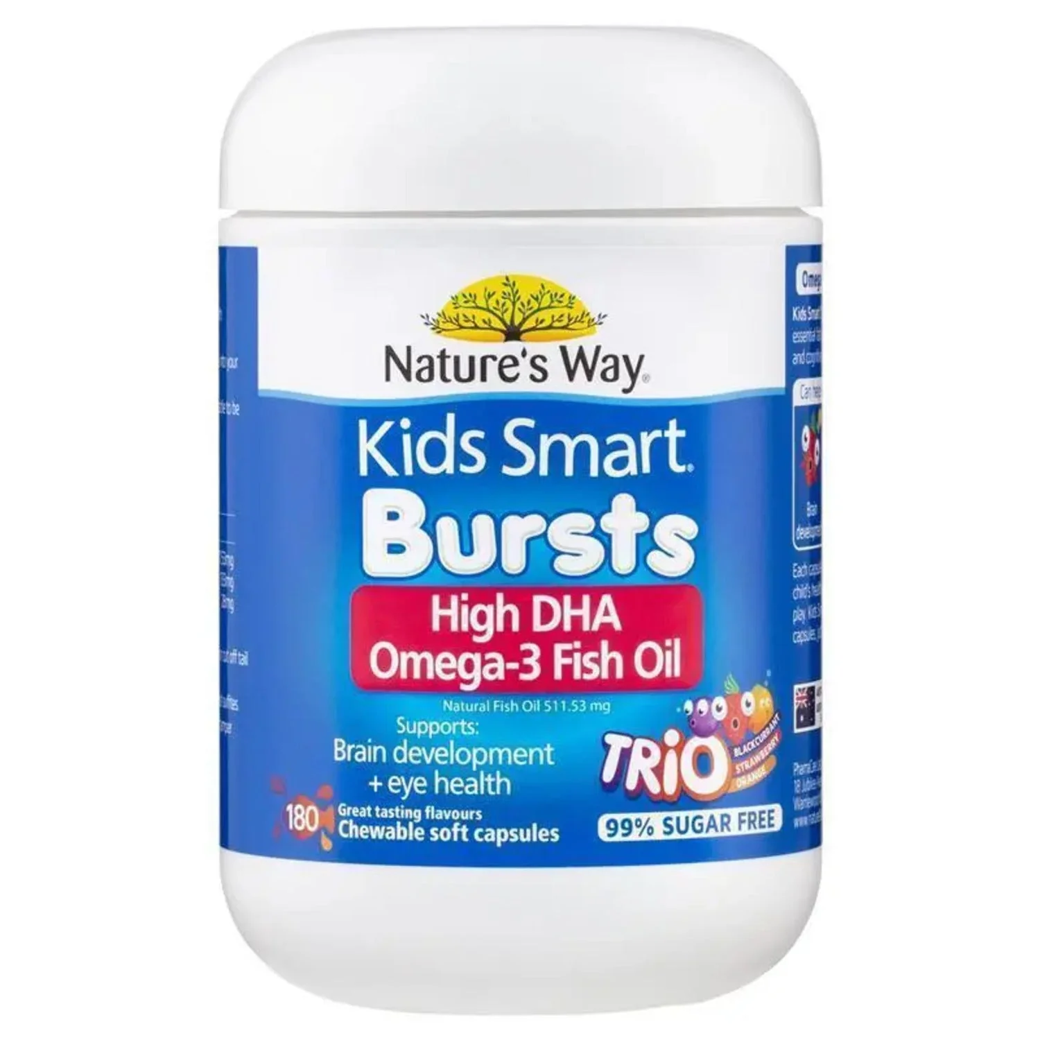 Nature's Way Kids Smart Omega 3 Fish Oil Trio 180 Capsules