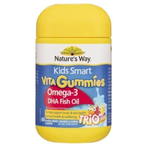 Nature's Way Kids Smart Vita Gummies Omega3 Fish Oil 60 Pastilles Improved Formula