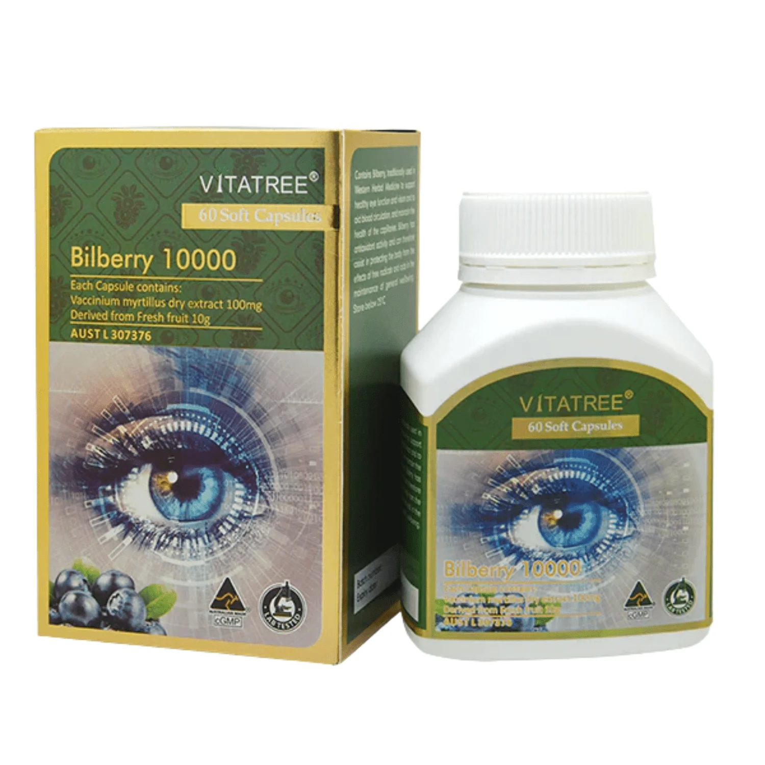 Vitatree Bilberry 10000mg / 60 Capsules