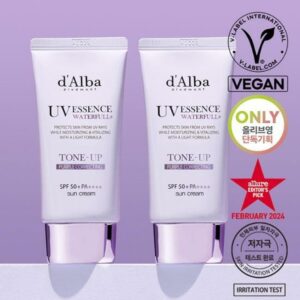 d’Alba Waterful Tone Up Sun Cream Purple SPF 50+ PA++++ Duo Set