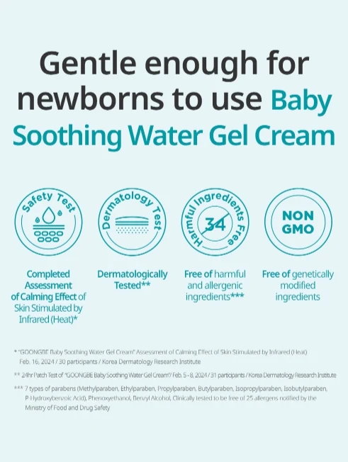 GOONGBE Baby Soothing Water Gel Cream 100ml from Korea - Image 3
