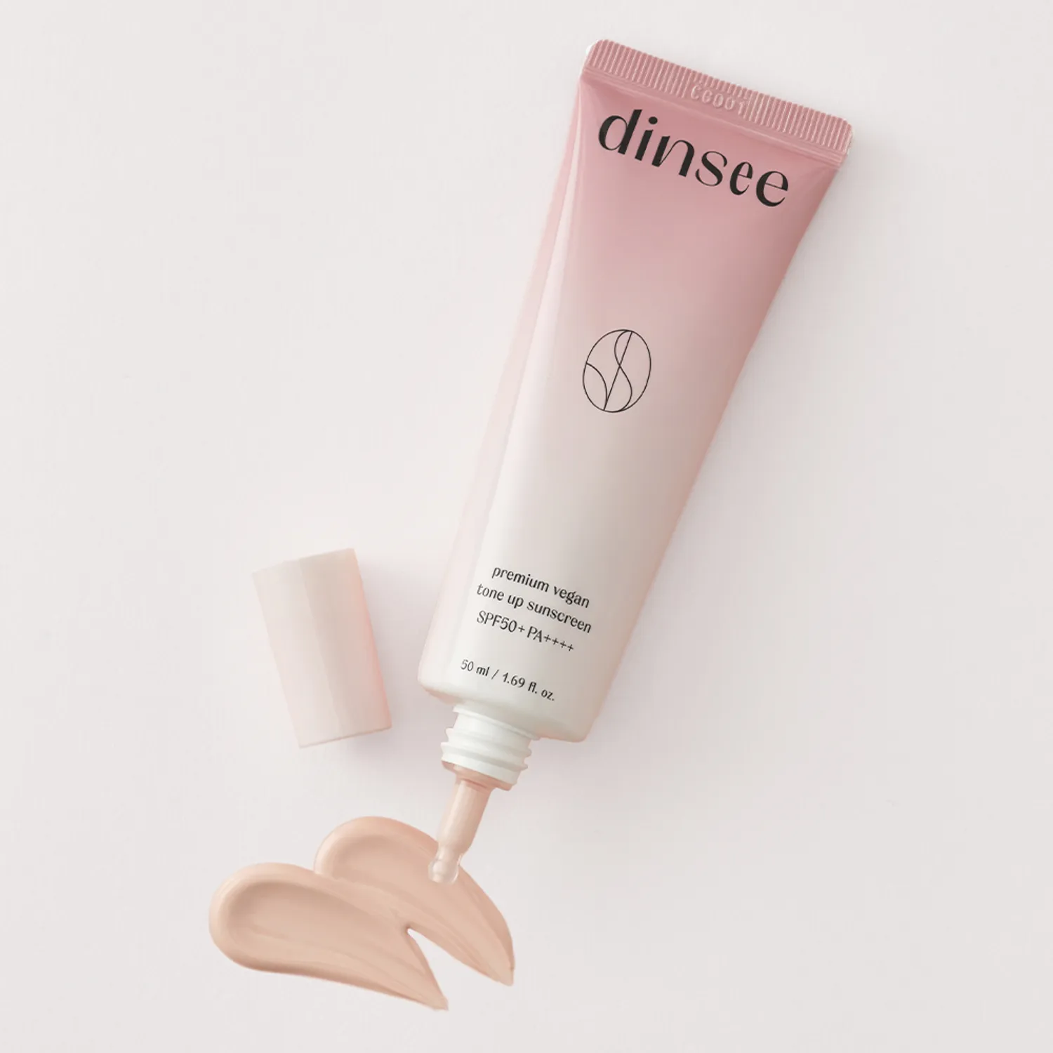 Dinsee Premium Vegan Tone Up Sunscreen 50ml 1+1 Set (+Cleansing Foam 40ml) - Image 4
