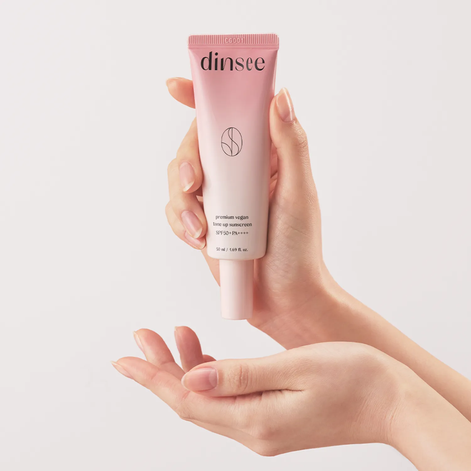 Dinsee Premium Vegan Tone Up Sunscreen 50ml 1+1 Set (+Cleansing Foam 40ml) - Image 3