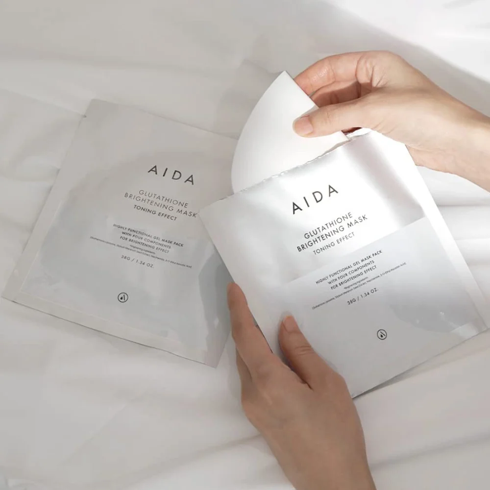 AIDA Glutathione Brightening Mask-Toning Effect Sheet 38g * 4ea - Image 2