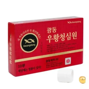 Kwangdong Woohwang Chung Sim Won – Natural Herbal Calming Supplement with Civet Musk & 24 Medicinal Herbs (10 Pills)